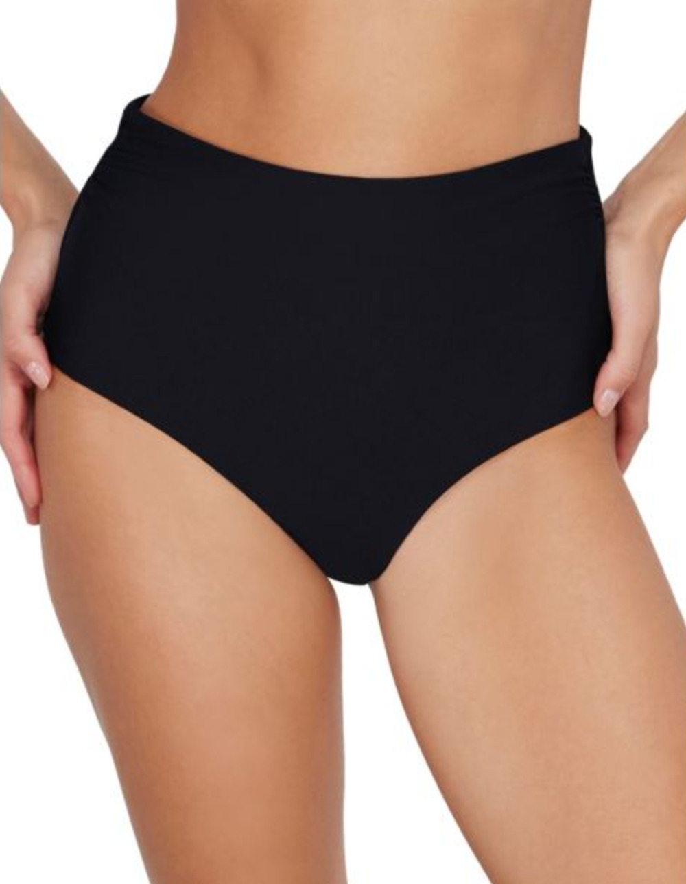 SUNSETS Women's Capri Fold-Over High Waist Bikini Bottom Small Black NWT